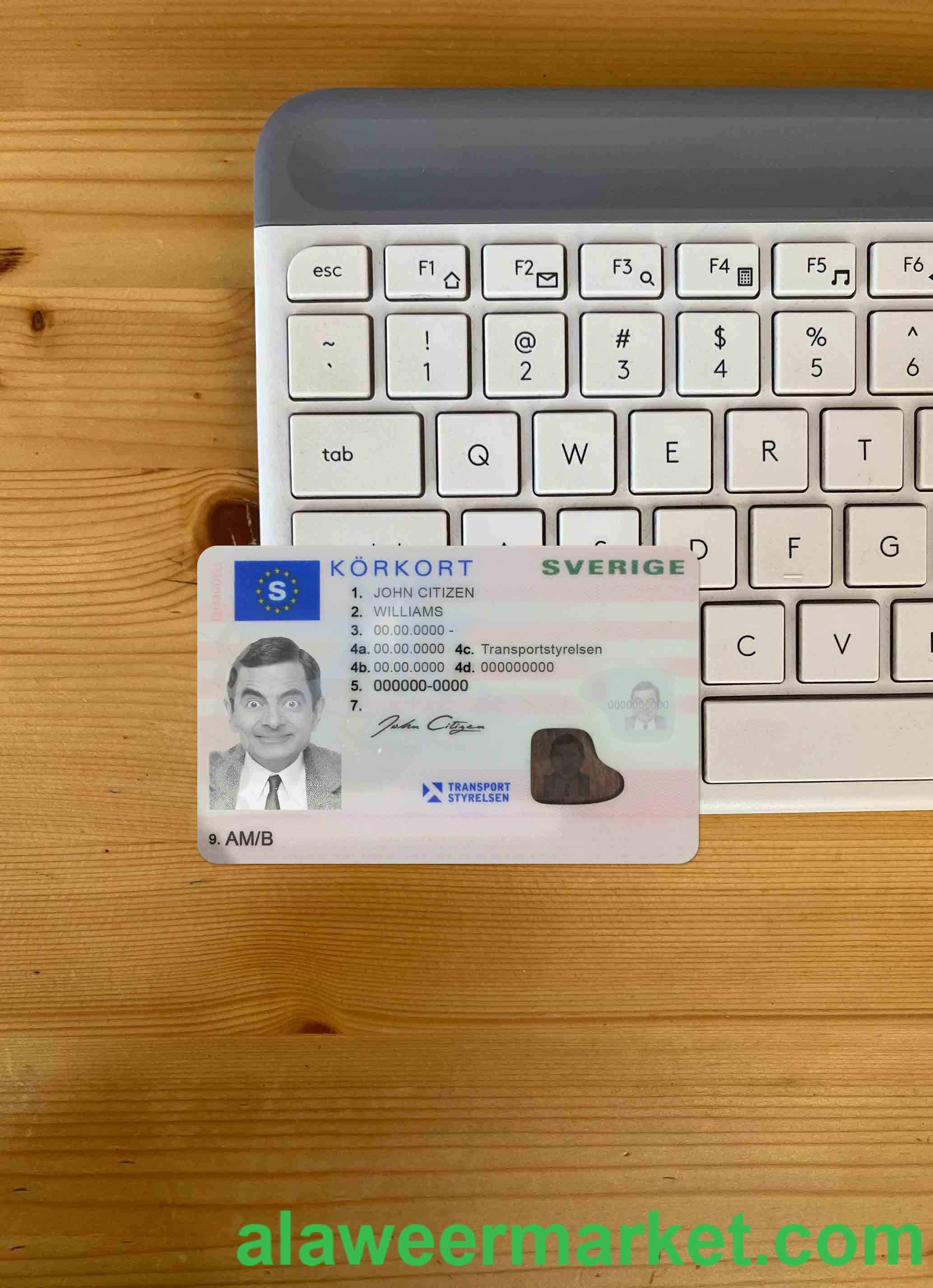 Sweden driving licence (2016-present) photolook FRONT